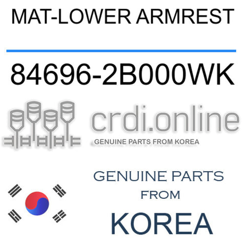 [ORIGINAL] MAT-LOWER ARMREST 84696-2B000WK 846962B000WK 84696 2B000WK