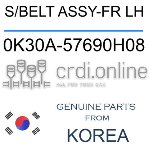 S/BELT ASSY-FR LH [ORIGINAL] 0K30A-57690H08 0K30A57690H08 0K30A 57690H08
