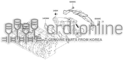 GASKET-EXHAUST MANIFOLD 14036-1579R 140361579R 14036 1579R