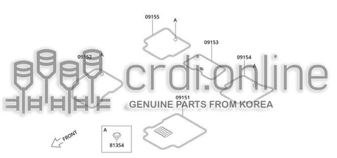 CLIP ASSY-MAT [ORIGINAL] 81354-51500BF 8135451500BF 81354 51500BF