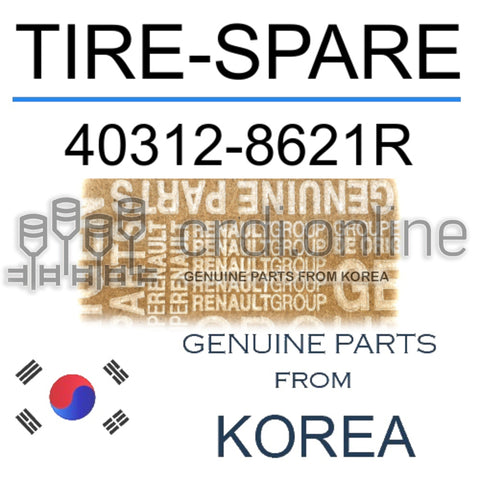TIRE-SPARE [ORIGINAL] 40312-8621R 403128621R 40312 8621R