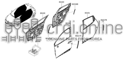 DOOR ASSY-FRONT LH 80101-5301R 801015301R 80101 5301R