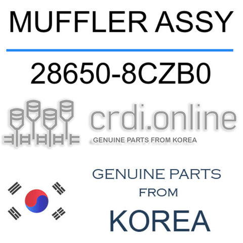 MUFFLER ASSY [ORIGINAL] 28650-8CZB0 286508CZB0 28650 8CZB0