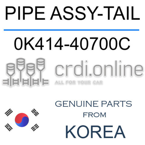 PIPE ASSY-TAIL [ORIGINAL] 0K414-40700C 0K41440700C 0K414 40700C