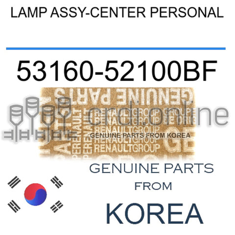 LAMP ASSY-CENTER PERSONAL [ORIGINAL] 53160-52100BF 5316052100BF 53160 52100BF
