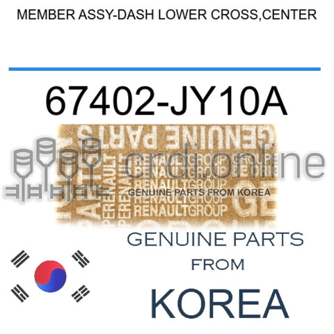 MEMBER ASSY-DASH LOWER CROSS,CENTER [ORIGINAL] 67402-JY10A 67402JY10A 67402 JY10A