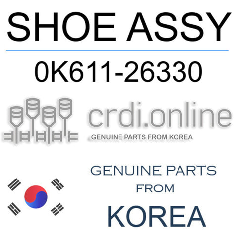 SHOE ASSY [ORIGINAL] 0K611-26330 0K61126330 0K611 26330