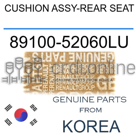CUSHION ASSY-REAR SEAT [ORIGINAL] 89100-52060LU 8910052060LU 89100 52060LU