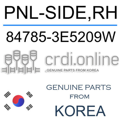 PNL-SIDE,RH 84785-3E5209W 847853E5209W 84785 3E5209W