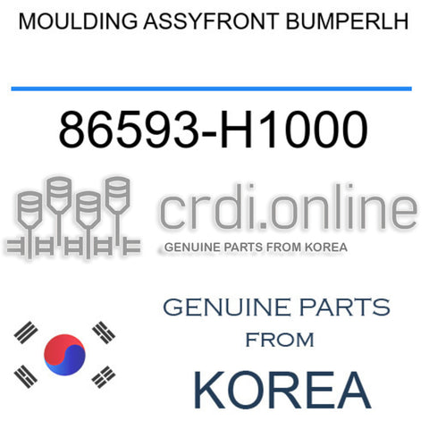 MOULDING ASSYFRONT BUMPERLH [ORIGINAL] 86593-H1000 86593H1000 86593 H1000