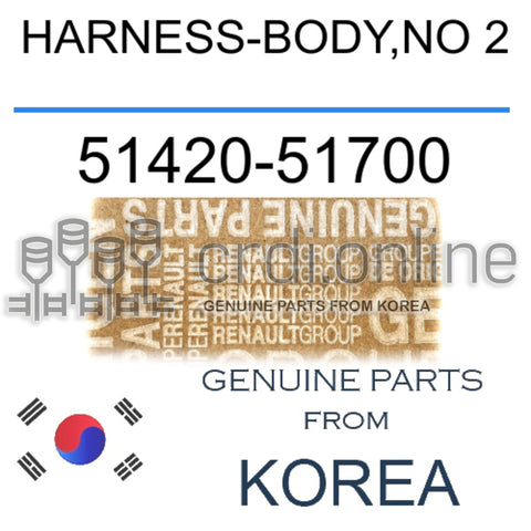 HARNESS-BODY,NO 2 [ORIGINAL] 51420-51700 5142051700 51420 51700