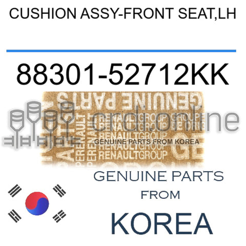CUSHION ASSY-FRONT SEAT,LH [ORIGINAL] 88301-52712KK 8830152712KK 88301 52712KK