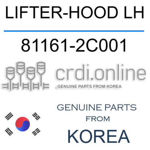 LIFTER-HOOD LH 81161-2C001 811612C001 81161 2C001