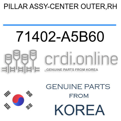 PILLAR ASSY-CENTER OUTER,RH [ORIGINAL] 71402-A5B60 71402A5B60 71402 A5B60