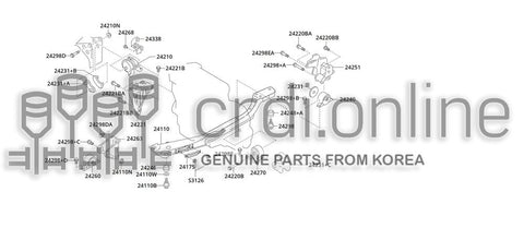 INSULATOR ASSY-ENGINE MOUNTINGFRONT 24260-51200 2426051200 24260 51200