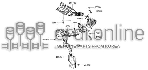 DUCT-MANIF AIR INLET 16578-9430R 165789430R 16578 9430R