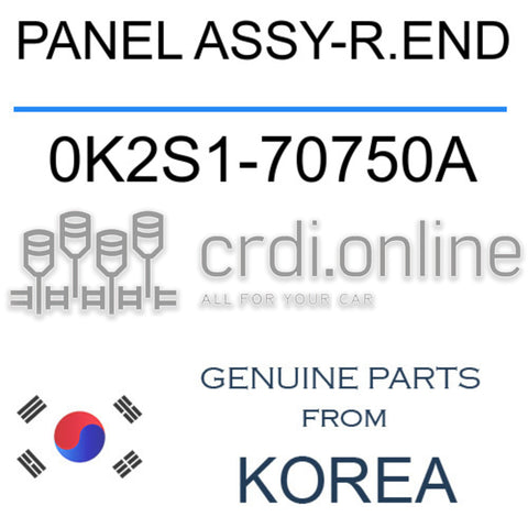 PANEL ASSY-R.END [ORIGINAL] 0K2S1-70750A 0K2S170750A 0K2S1 70750A