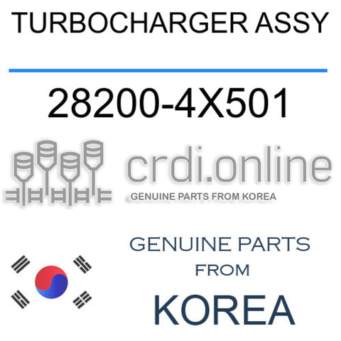 TURBOCHARGER ASSY [ORIGINAL] 28200-4X501 282004X501 28200 4X501