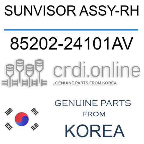 SUNVISOR ASSY-RH 85202-24101AV 8520224101AV 85202 24101AV
