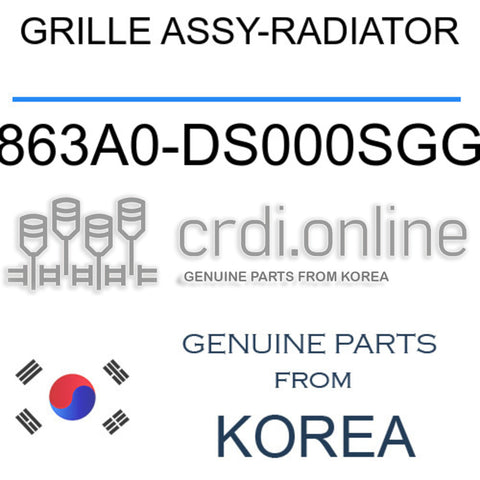 GRILLE ASSY-RADIATOR [ORIGINAL] 863A0-DS000SGG 863A0DS000SGG 863A0 DS000SGG