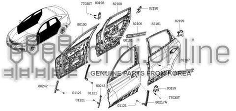 DOOR ASSY-FRONT RH 80100-9153R 801009153R 80100 9153R