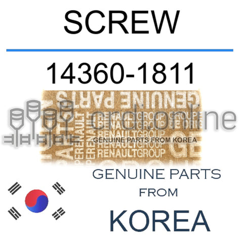 SCREW [ORIGINAL] 14360-1811 143601811 14360 1811