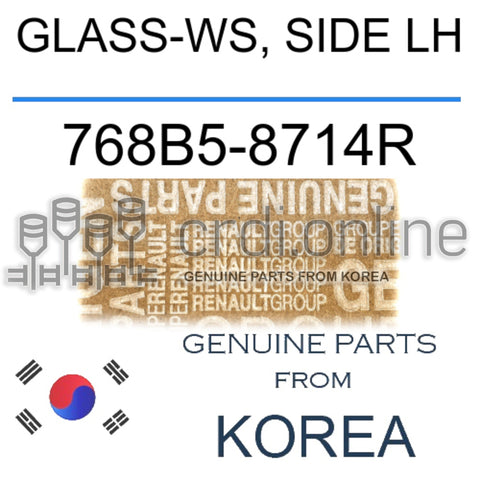 GLASS-WS, SIDE LH [ORIGINAL] 768B5-8714R 768B58714R 768B5 8714R