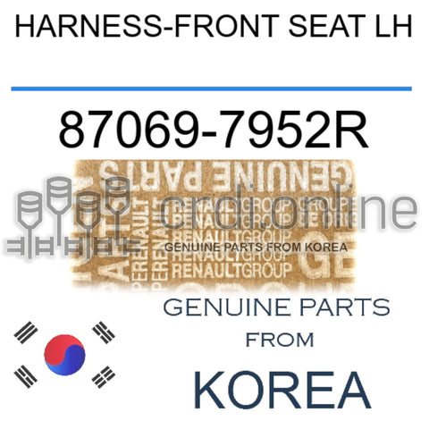HARNESS-FRONT SEAT LH [ORIGINAL] 87069-7952R 870697952R 87069 7952R