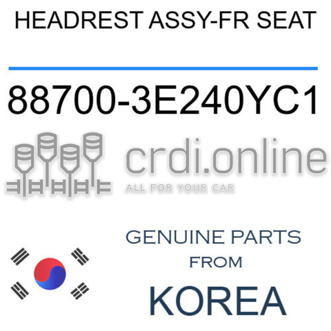 HEADREST ASSY-FR SEAT [ORIGINAL] 88700-3E240YC1 887003E240YC1 88700 3E240YC1