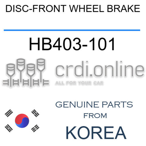 DISC-FRONT WHEEL BRAKE [ORIGINAL] HB403-101 HB403101 HB403 101