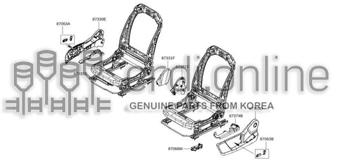 FINISHER-FRONT SEAT HOUSING LH 87380-7762R 873807762R 87380 7762R