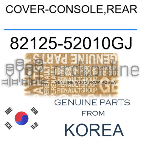 COVER-CONSOLE,REAR [ORIGINAL] 82125-52010GJ 8212552010GJ 82125 52010GJ
