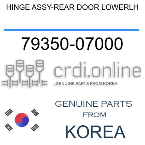 HINGE ASSY-REAR DOOR LOWERLH 79350-07000 7935007000 79350 07000