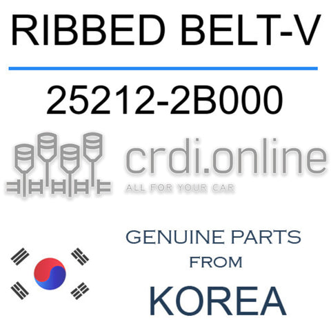 RIBBED BELT-V [ORIGINAL] 25212-2B000 252122B000 25212 2B000
