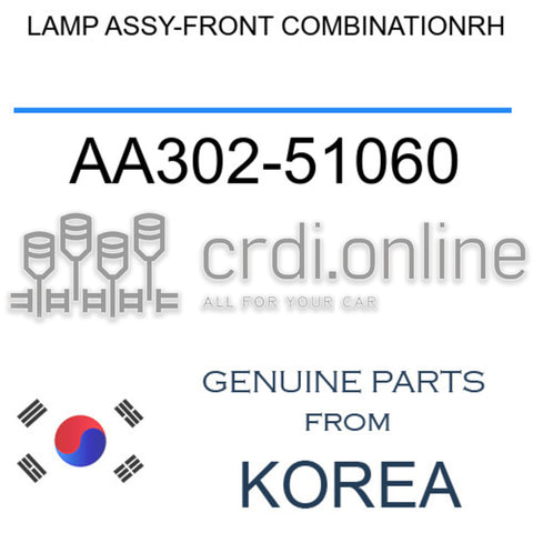 LAMP ASSY-FRONT COMBINATIONRH [ORIGINAL] AA302-51060 AA30251060 AA302 51060