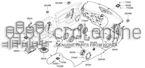 SPEAKER UNIT80MM 28153-5CA2A 281535CA2A 28153 5CA2A