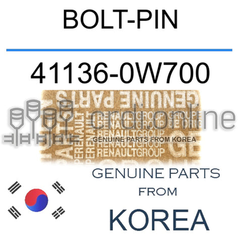 BOLT-PIN [ORIGINAL] 41136-0W700 411360W700 41136 0W700