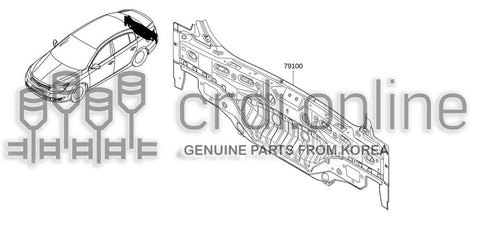 REAR PANEL ASSY 79100-6352R 791006352R 79100 6352R