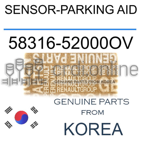 SENSOR-PARKING AID [ORIGINAL] 58316-52000OV 5831652000OV 58316 52000OV