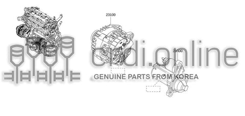 ALTERNATOR ASSY 23100-0543R 231000543R 23100 0543R