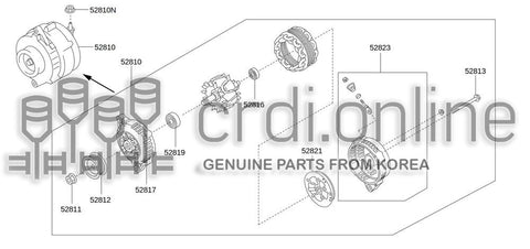 ALTERNATOR ASSY 52810-52020 5281052020 52810 52020