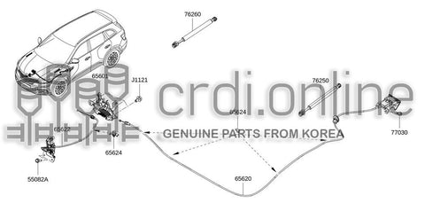 STAY ASSY-HOOD 65470-5498R 654705498R 65470 5498R