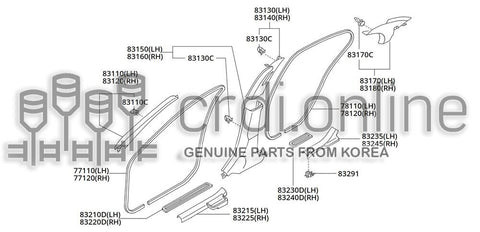 PLATE-KICKINGFRONT INNER LH [ORIGINAL] 83215-31000BE 8321531000BE 83215 31000BE