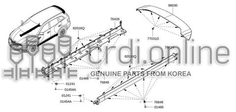 SPOILER-REAR 96030-4025R 960304025R 96030 4025R