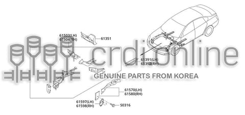 EXTENSION ASSY-REAR SIDE MEMBERRH 63660-52700 6366052700 63660 52700