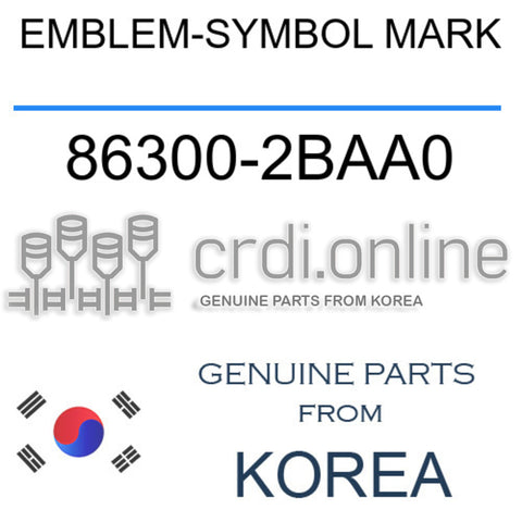 EMBLEM-SYMBOL MARK [ORIGINAL] 86300-2BAA0 863002BAA0 86300 2BAA0