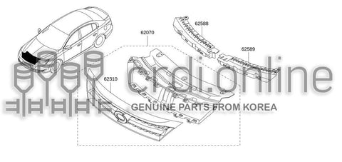 BRACKET-RADIATOR GRILLE RH 62588-4374R 625884374R 62588 4374R