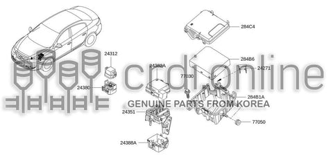 UNDERHOOD SWITCHING MODULE 284B6-2462R 284B62462R 284B6 2462R
