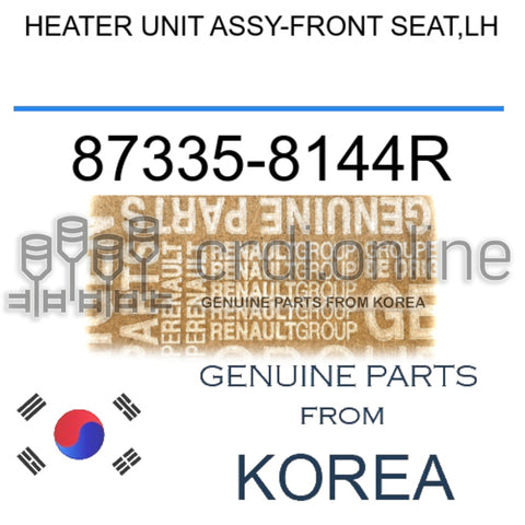 HEATER UNIT ASSY-FRONT SEAT,LH [ORIGINAL] 87335-8144R 873358144R 87335 8144R