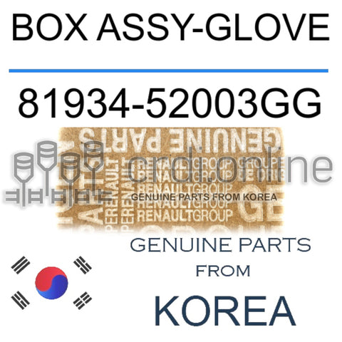 BOX ASSY-GLOVE [ORIGINAL] 81934-52003GG 8193452003GG 81934 52003GG